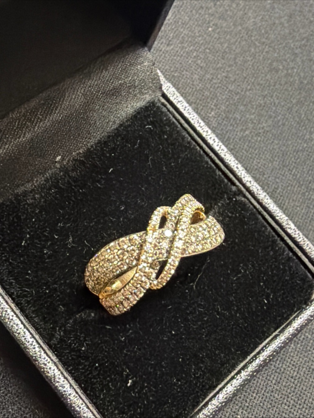 Le Vian 14k Rose Gold Crossover Diamond Ring